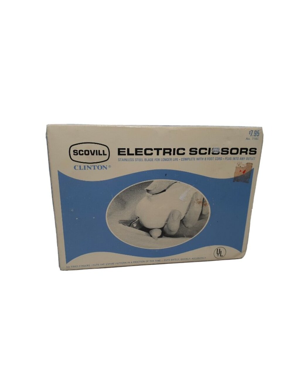 Vintage Scovill Clinton 716c Electric Scissors, 8ft Cord